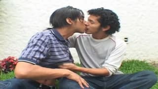 Bom boquete entre dois gays ao ar livre Bom boquete entre dois gays ao ar livre