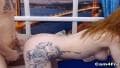 Fodendo sua bela ruiva tatuada na frente da webcam